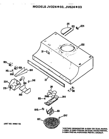 Rangehood assembly