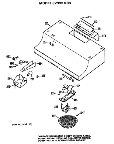 Rangehood assembly