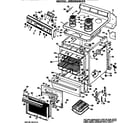 GE JBS26G*H2 main body/cooktop/controls diagram