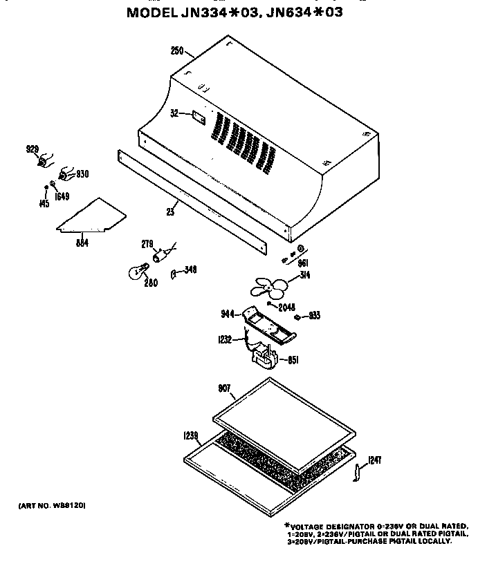 Rangehood assembly