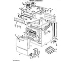GE JAS03*H1 main body/cooktop/controls diagram