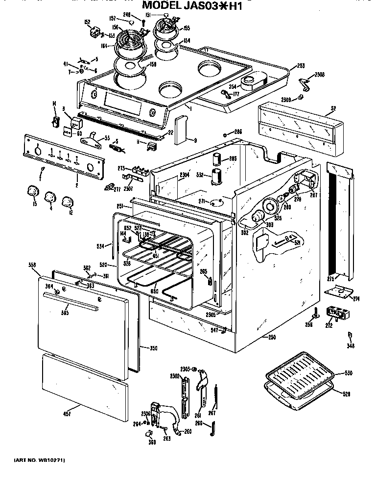 Main body/cooktop/controls