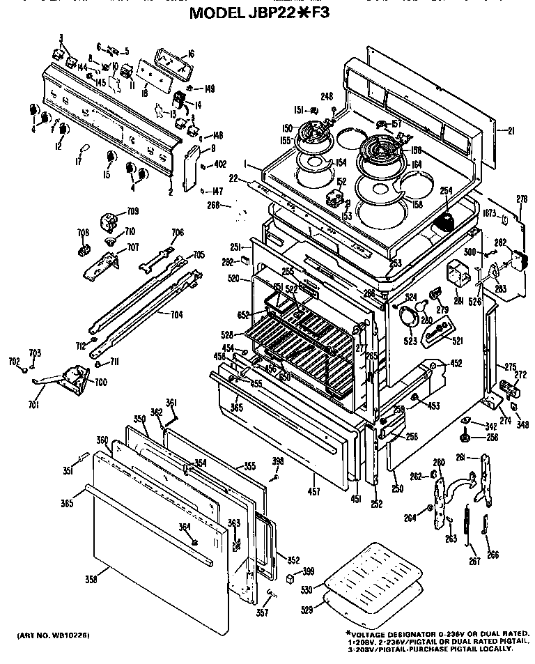 MAIN BODY/COOKTOP/CONTROLS