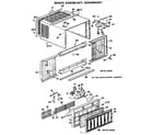 GE AQX06LAC1 cabinet and grille assembly diagram