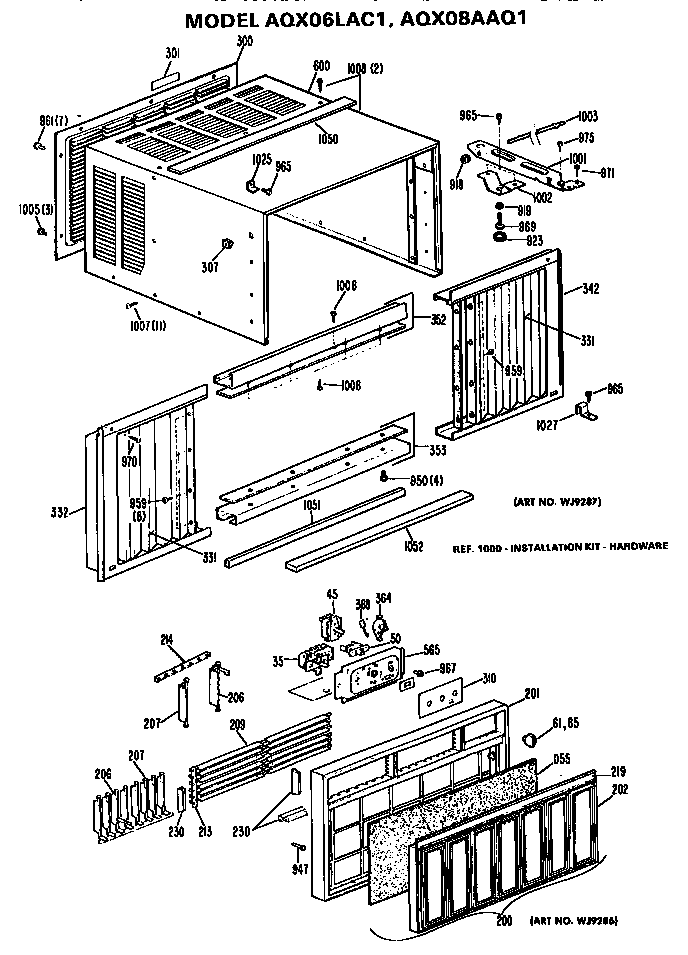 Cabinet and grille assembly