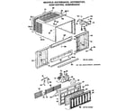 GE AQ810ATW2 cabinet and grille assembly diagram