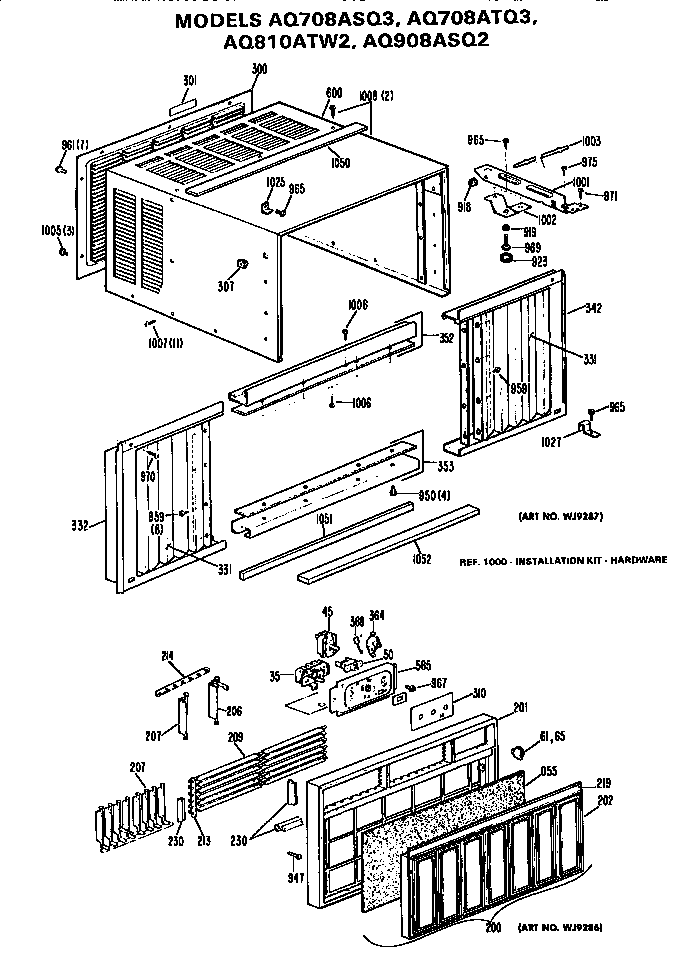 Cabinet and grille assembly