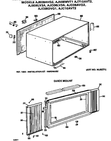 Cabinet and quick mount