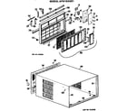 GE AFN15DSE1 cabinet and grille assembly diagram