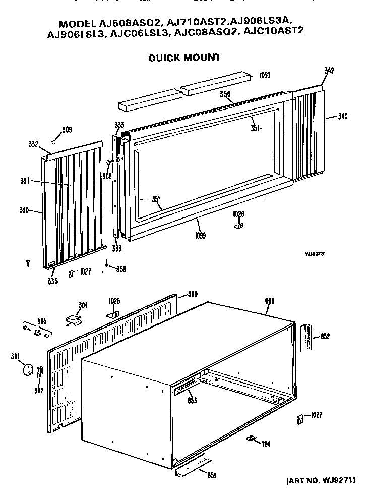 Cabinet and quick mount