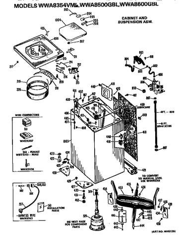 Cabinet and suspension