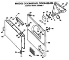GE DDC4498AFL cabinet front diagram