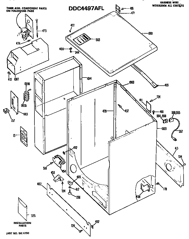 Cabinet for ddc4497afl