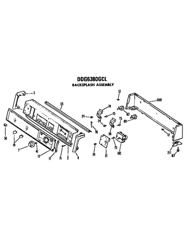 Backsplash for ddg6380gcl
