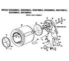 GE DDG5380GCL drum and duct assembly diagram