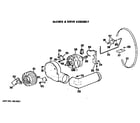 GE DDG5380GCL blower and drive assembly diagram