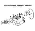 GE DDG9280GCL blower and drive assembly diagram