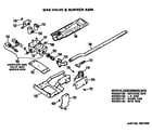 GE DDG8189VSL gas valve and burner assembly diagram