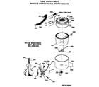GE WWP1180GAW tub and water inlet diagram