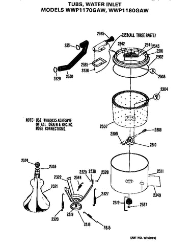 Tub and water inlet