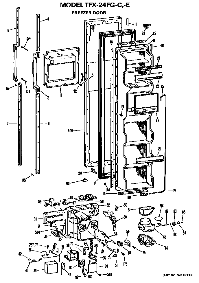 Freezer door