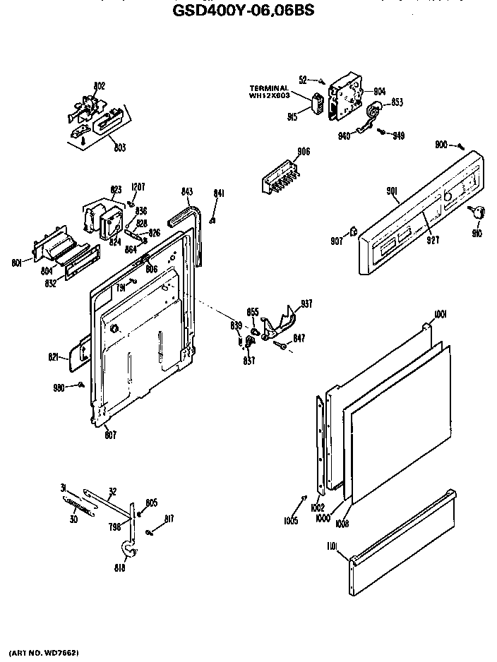 Front/control panel