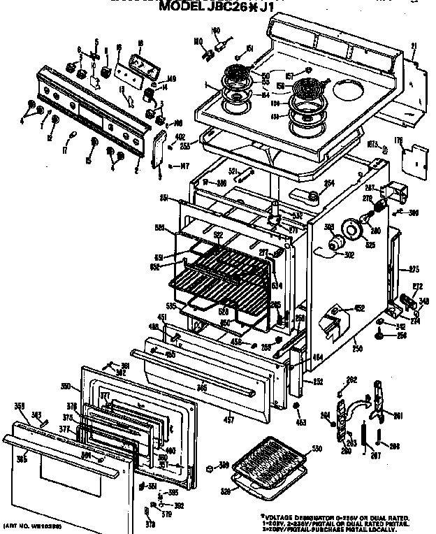 MAIN BODY/COOKTOP/CONTROLS