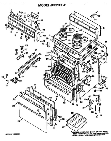 Main body/cooktop/controls