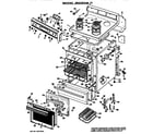 GE JBS26G*J1 main body/cooktop/controls diagram