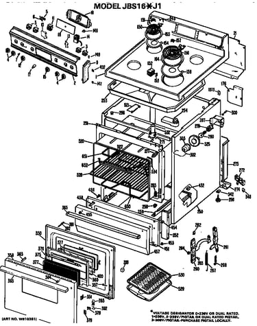 Main body/cooktop/controls