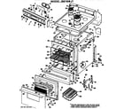 GE JBS16G*J1 main body/cooktop/controls diagram