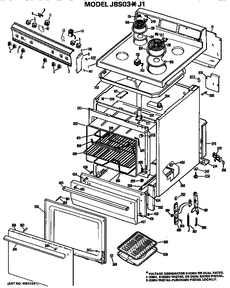 MAIN BODY/COOKTOP/CONTROLS