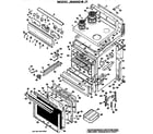 GE JB400G*J1 main body/cooktop/controls diagram