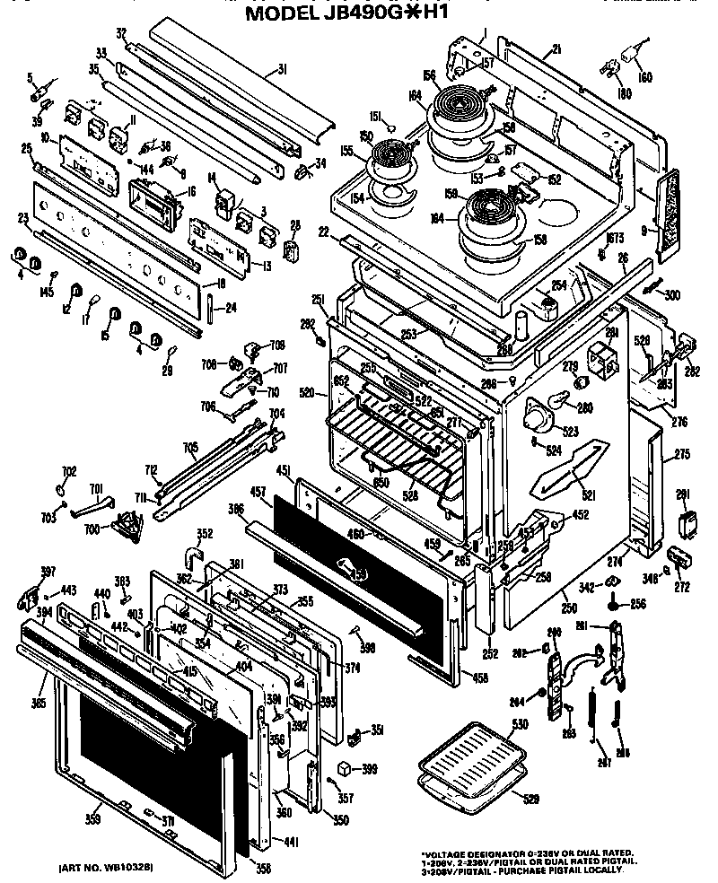 MAIN BODY/COOKTOP/CONTROLS