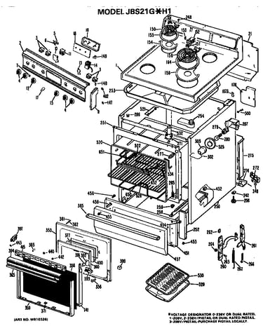 Main body/cooktop/controls