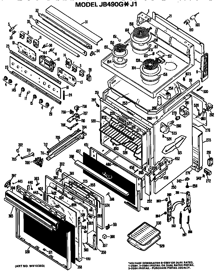 Main body/cooktop/controls