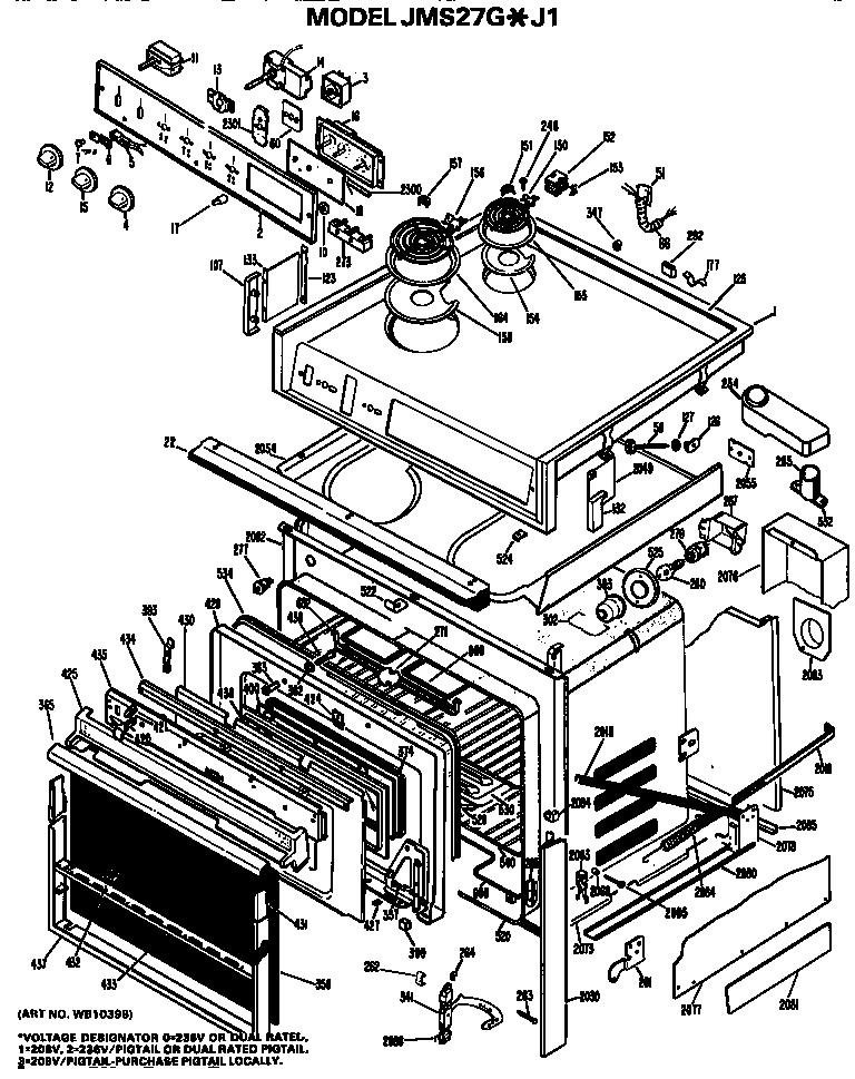 Main body/cooktop/controls