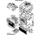 GE JSS27G*J1 main body/cooktop/controls diagram