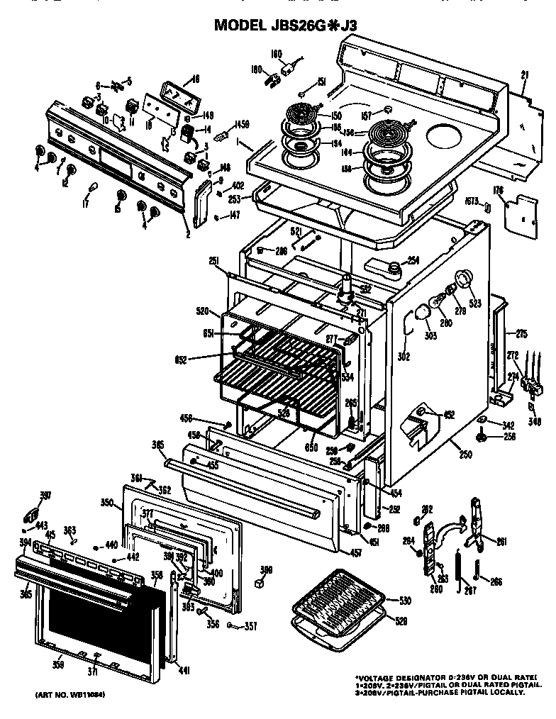 MAIN BODY/COOKTOP/CONTROLS
