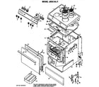 GE JSS01*J1 main body/cooktop/controls diagram