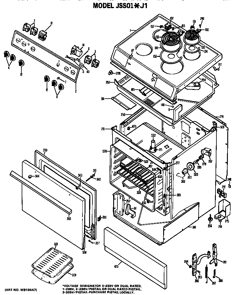 Main body/cooktop/controls