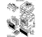 GE JSC27G*J1 main body/cooktop/controls diagram