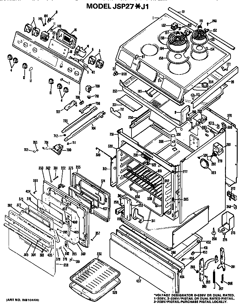 Main body/cooktop/controls