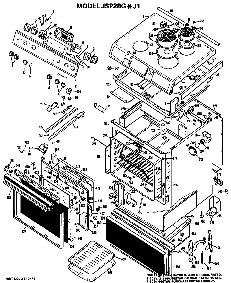 Main body/cooktop/controls
