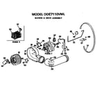 GE DDE7110VML blower and drive assembly diagram