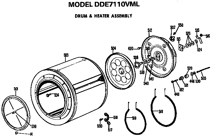 Drum and heater assembly