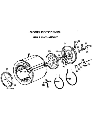 Drum and heater assembly