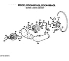 GE DDC4498AGL blower and drive assembly diagram