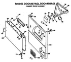 GE DDC4498AGL cabinet front diagram