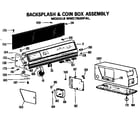 GE WWC9000FAL backsplash and coin box for wwc7500fal diagram